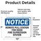Signmission Remote Pull Station For Hood Fire Suppression OSHA Notice Sign, Vinyl Decal, 10in W x 7in L, 2PK OS-2PACK-NS-D-710-L-18032 - alternate 2